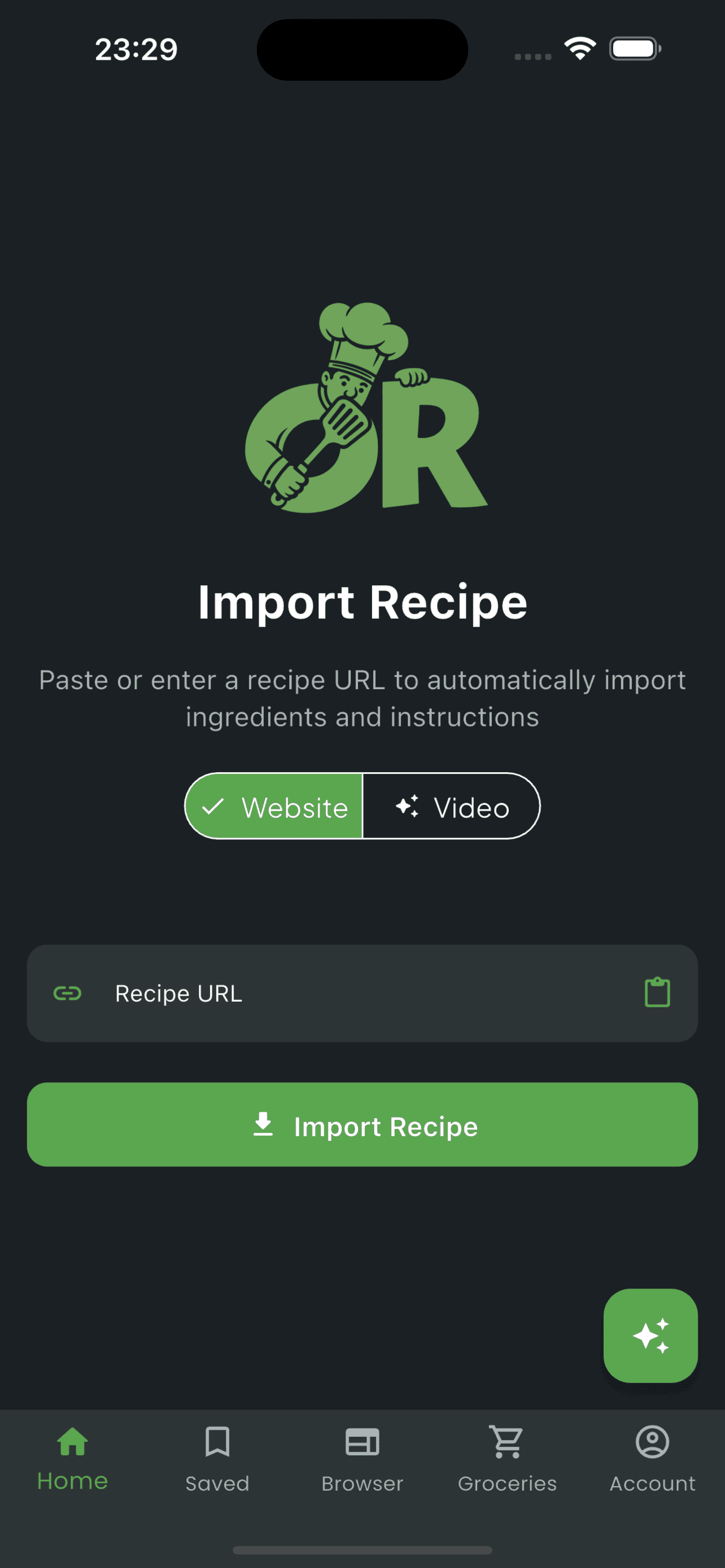 OnlyRecipe App Screenshot 1